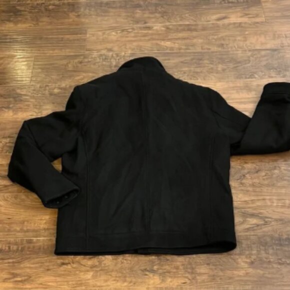 Michael Kors Heavy Black Wool Jacket with Stand-Up Collar - Picture 15 of 15